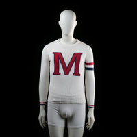 Marine - sweater - White, Red, Navy - (Storlek: S)