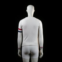 Marine - sweater - White, Red, Navy - (Storlek: S)