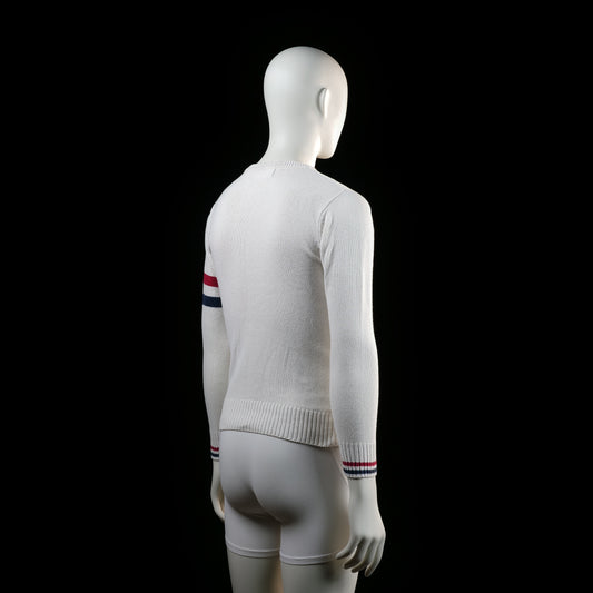 Marine - sweater - White, Red, Navy - (Storlek: S)