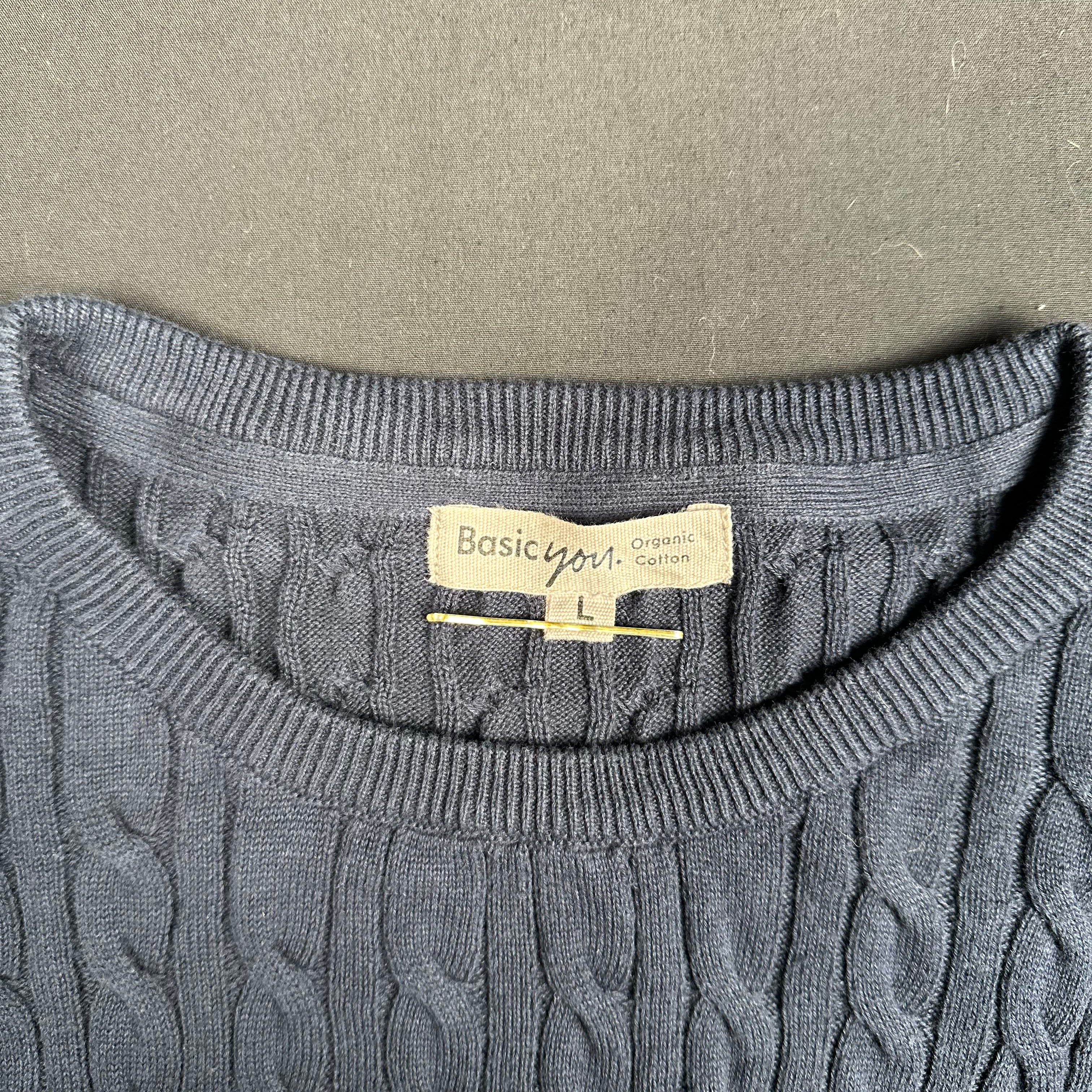 Basic You - sweater - Navy - (Storlek: L)