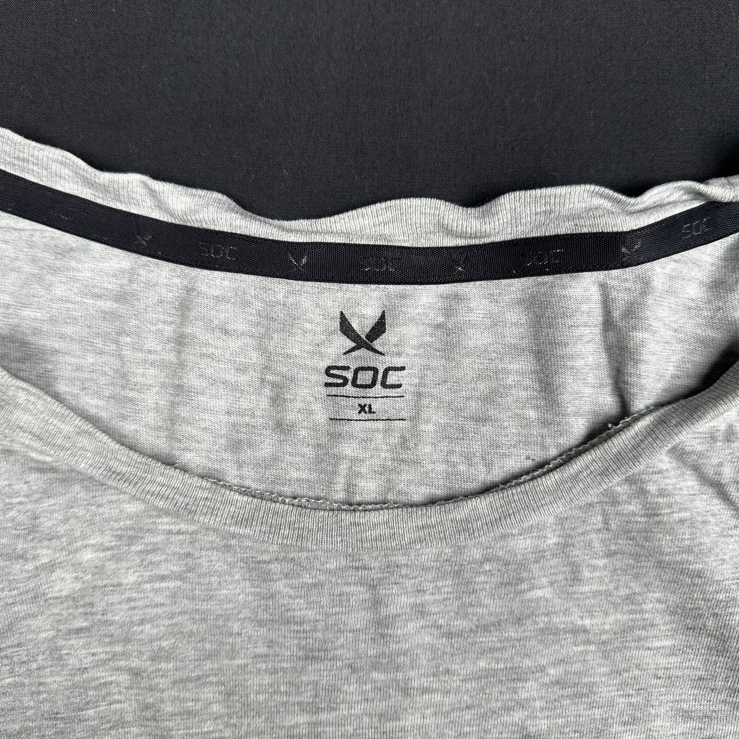 Soc - long-sleeve top - Light Gray - (Storlek: XL)
