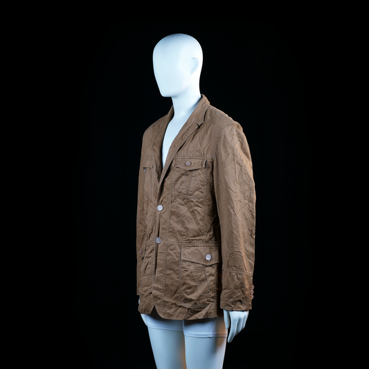 Jean Courcel - safari jacket - Camel - (Storlek: 52)
