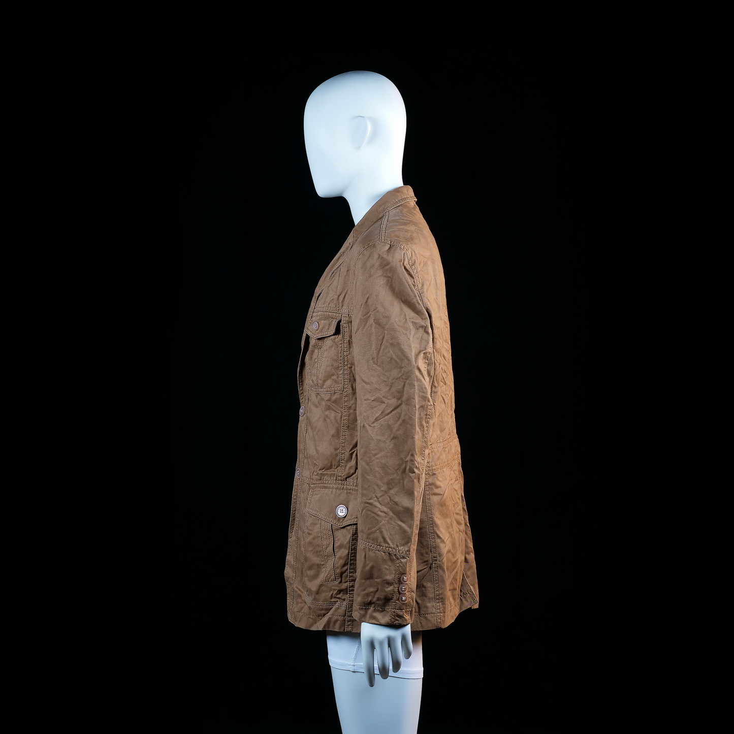 Jean Courcel - safari jacket - Camel - (Storlek: 52)