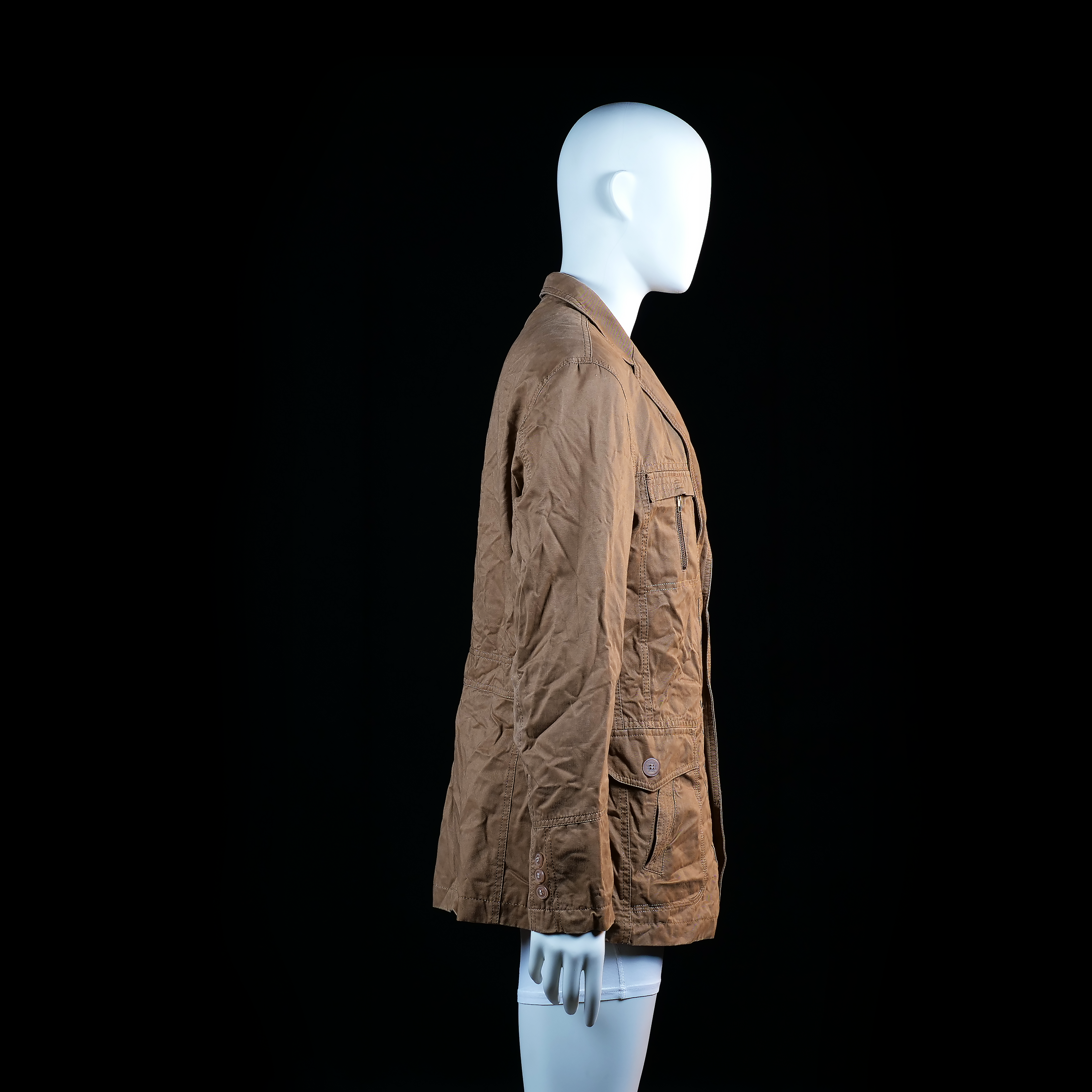 Jean Courcel - safari jacket - Camel - (Storlek: 52)