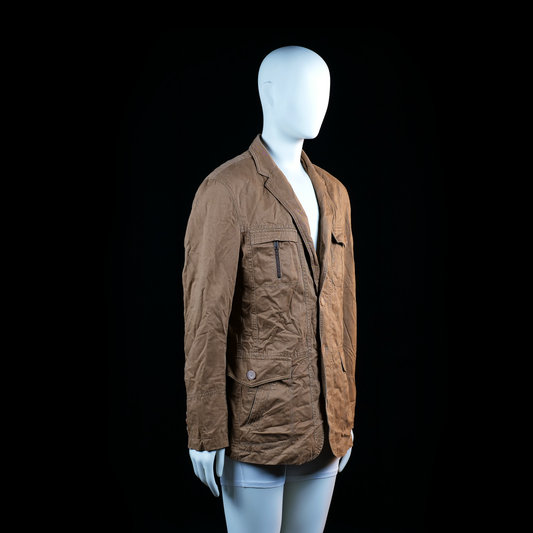 Jean Courcel - safari jacket - Camel - (Storlek: 52)