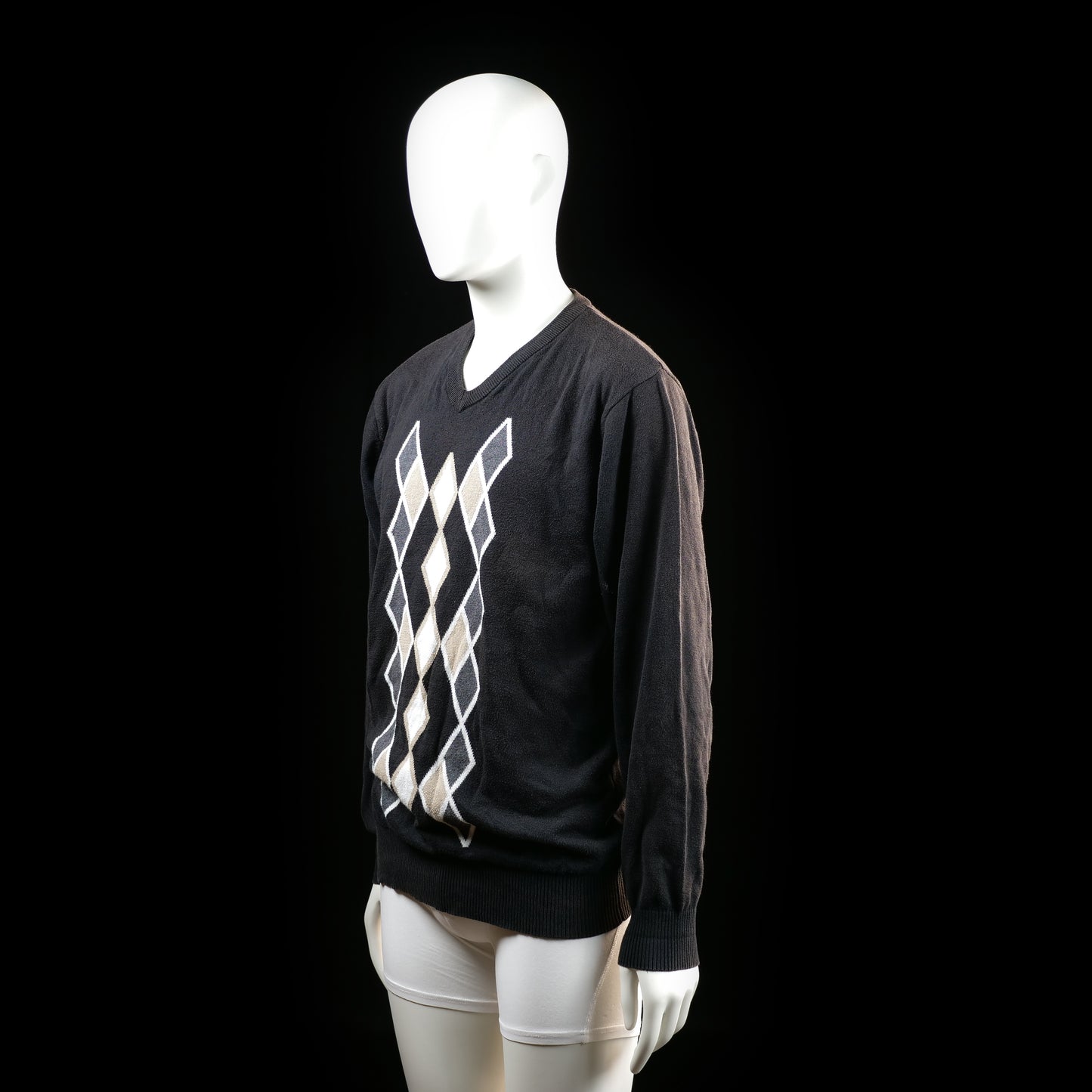 Arnold Palmer - sweater - Black, White, Beige - (Storlek: L)