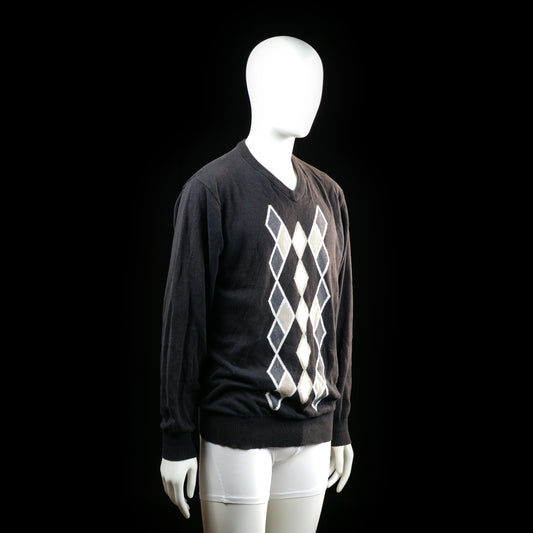 Arnold Palmer - sweater - Black, White, Beige - (Storlek: L)