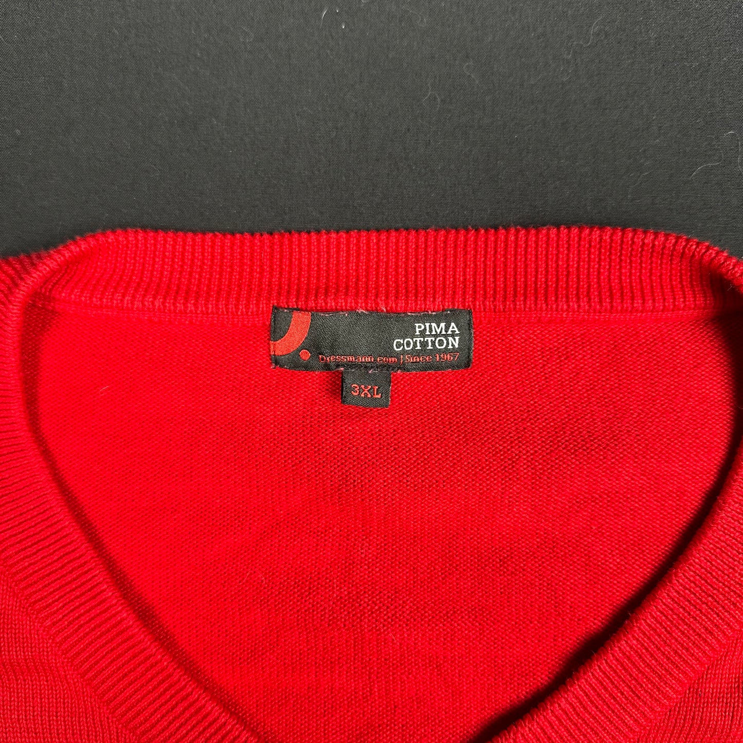 Dressmann - sweater - Red - (Storlek: 3XL)