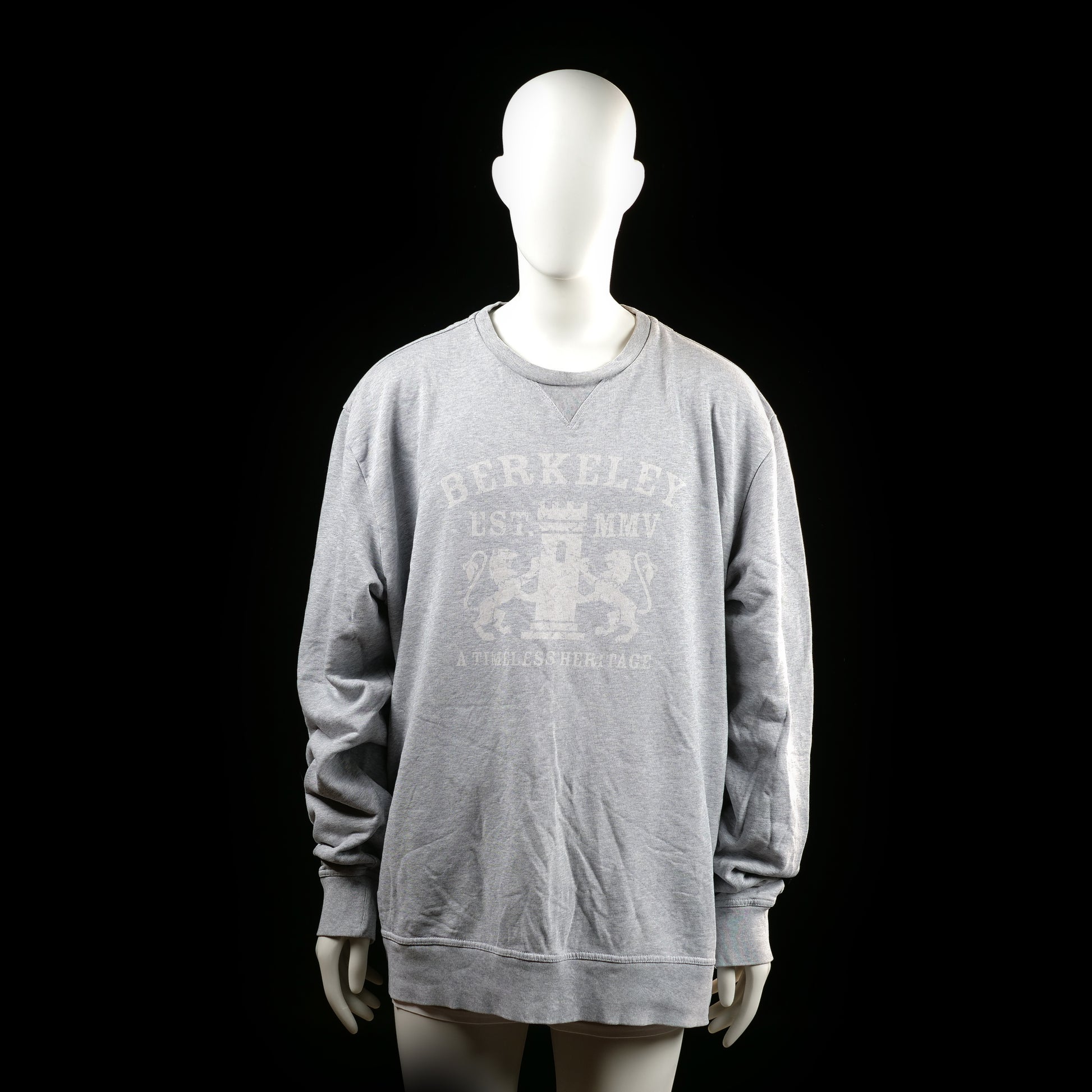 Berkeley - sweatshirt - Light Gray - (Storlek: 3XL)