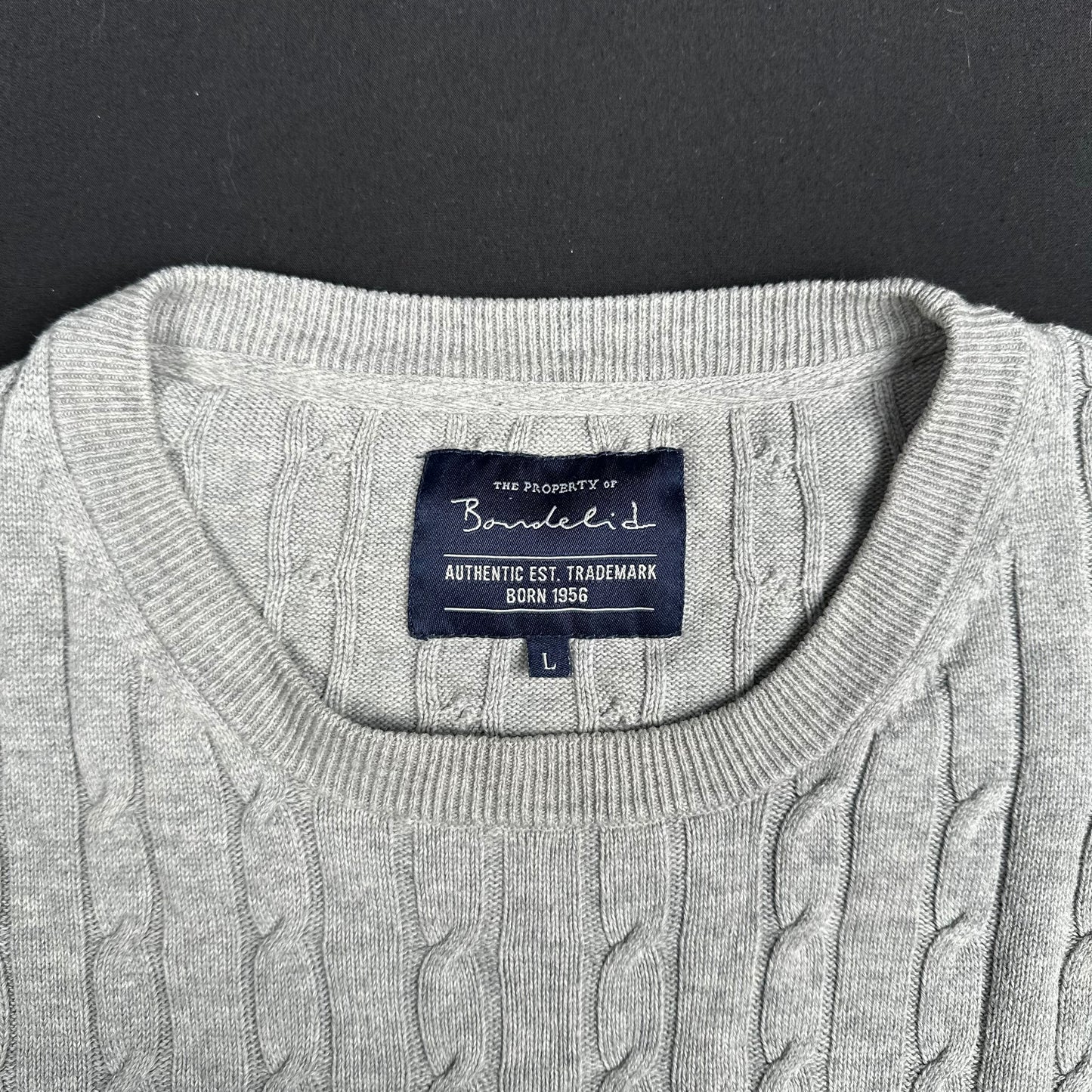 Bondelid - sweater - Light Gray - (Storlek: L)