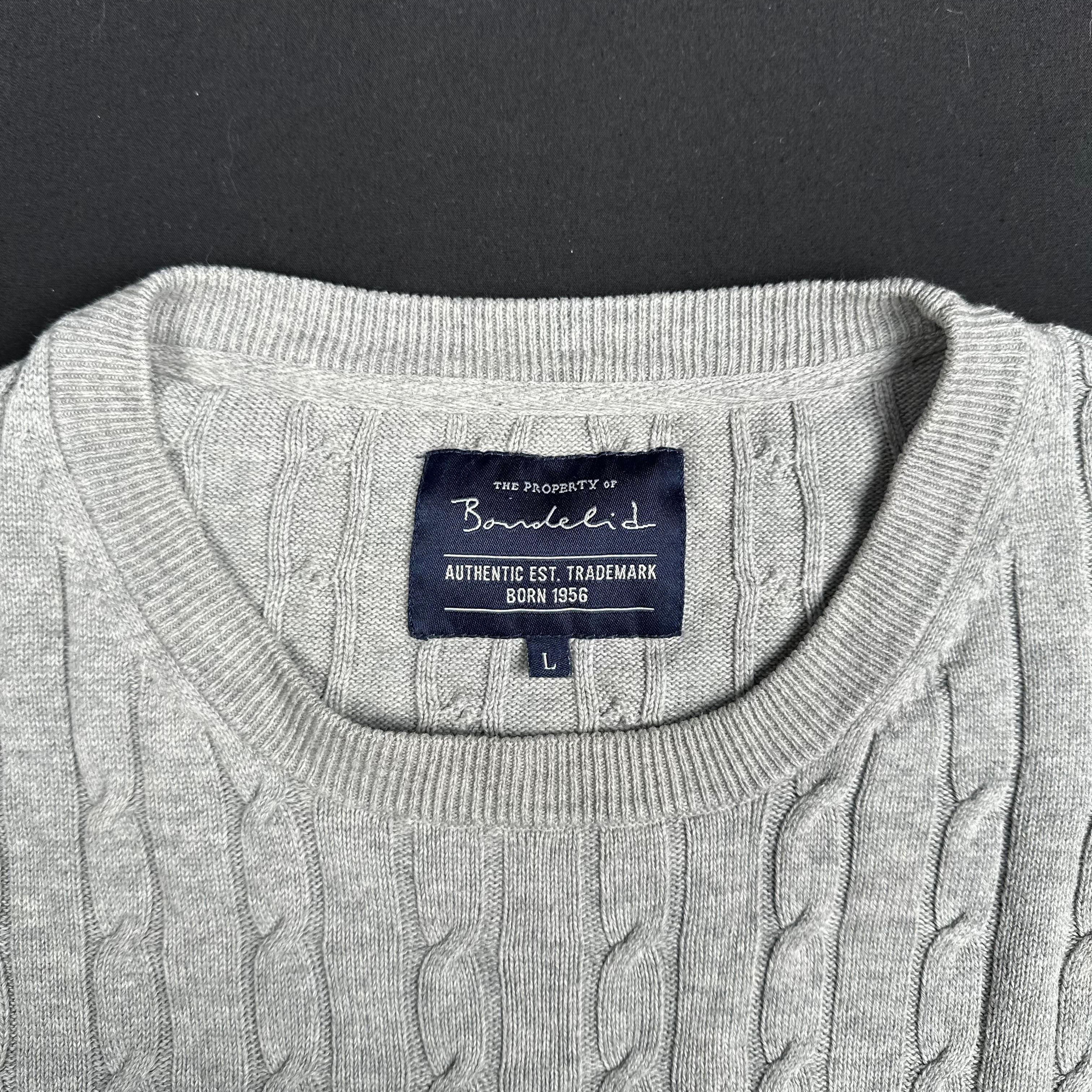Bondelid - sweater - Light Gray - (Storlek: L)