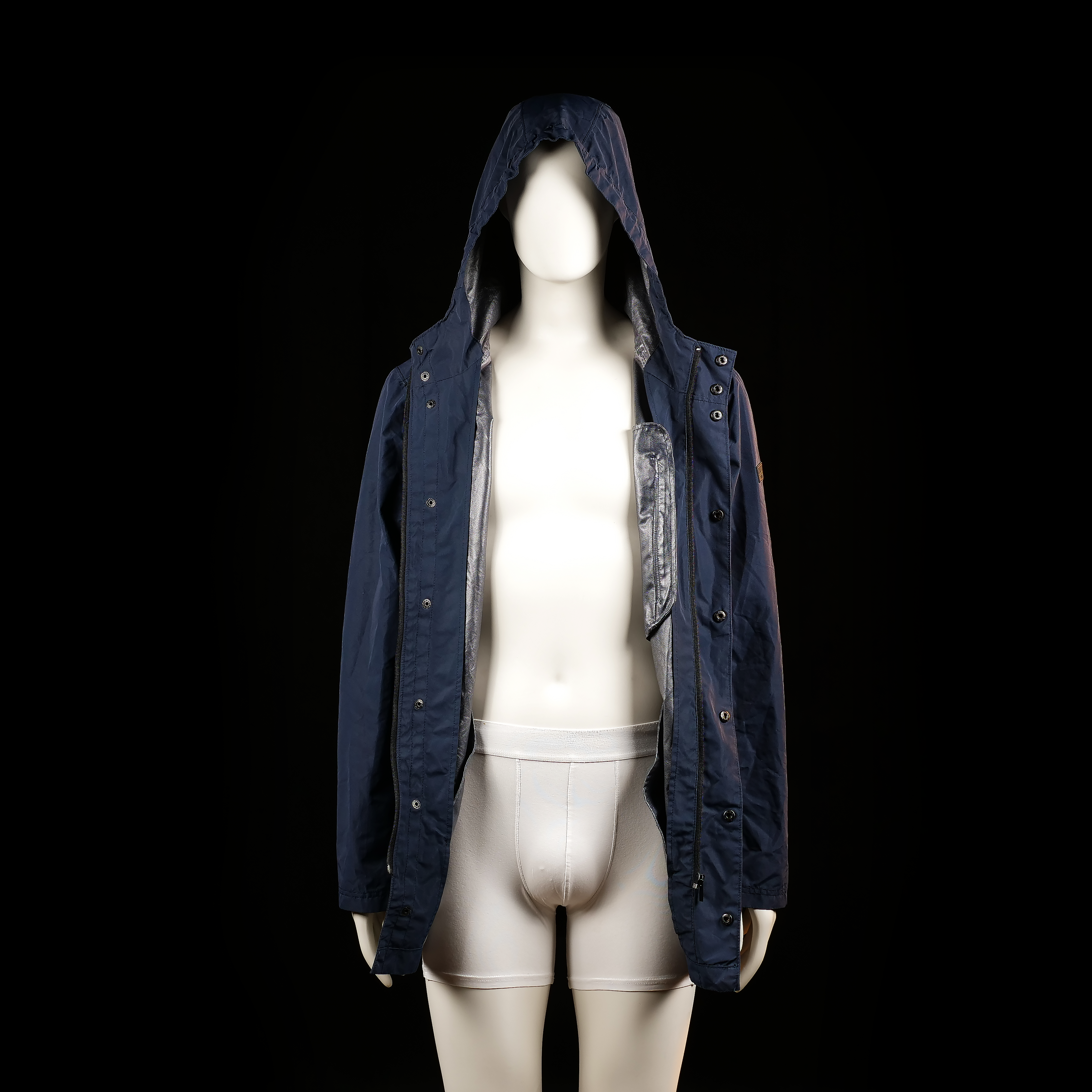 Cubus - rain jacket - Navy - (Storlek: M)