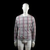 Identic - sweatshirt - Light Gray, Red - (Storlek: M)