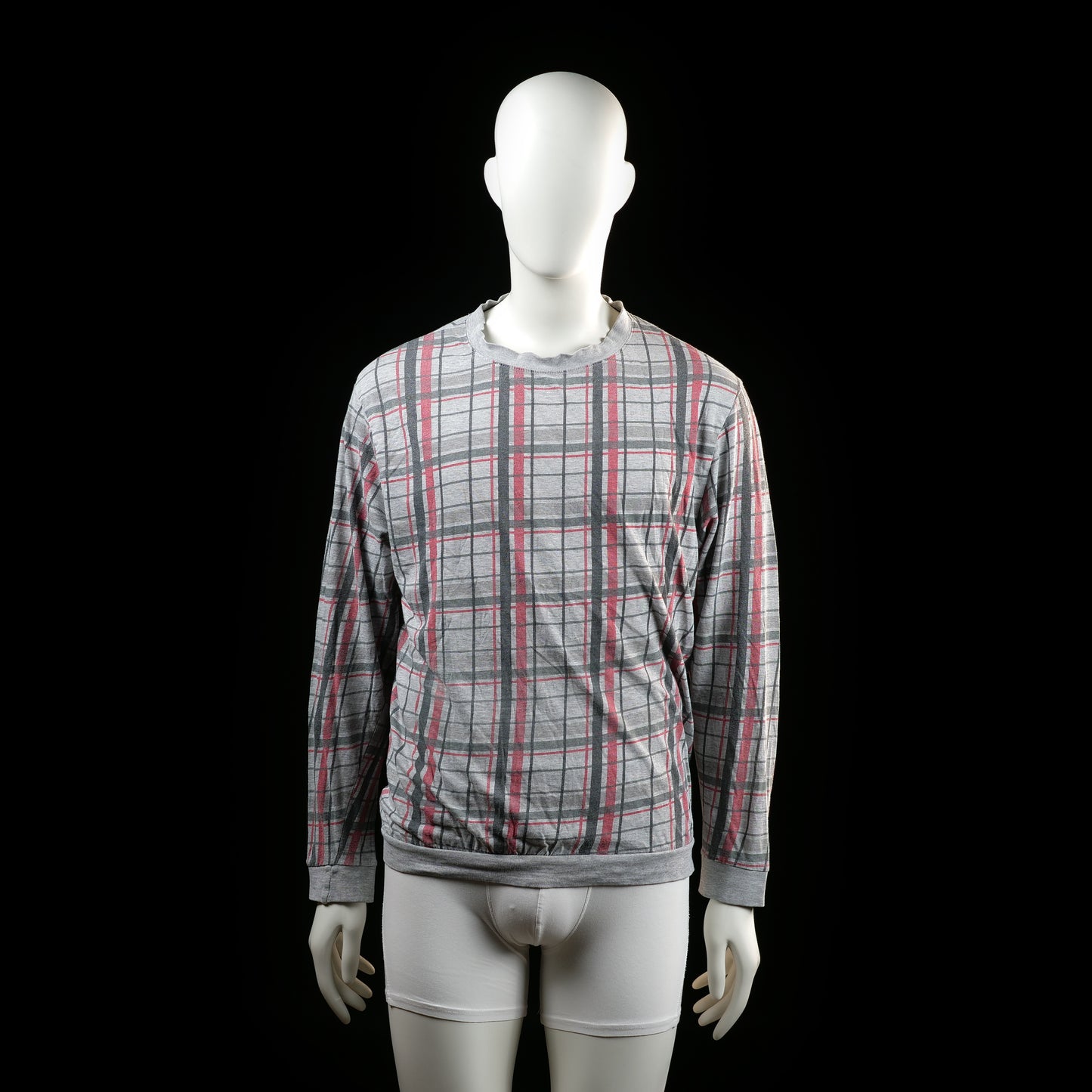 Identic - sweatshirt - Light Gray, Red - (Storlek: M)