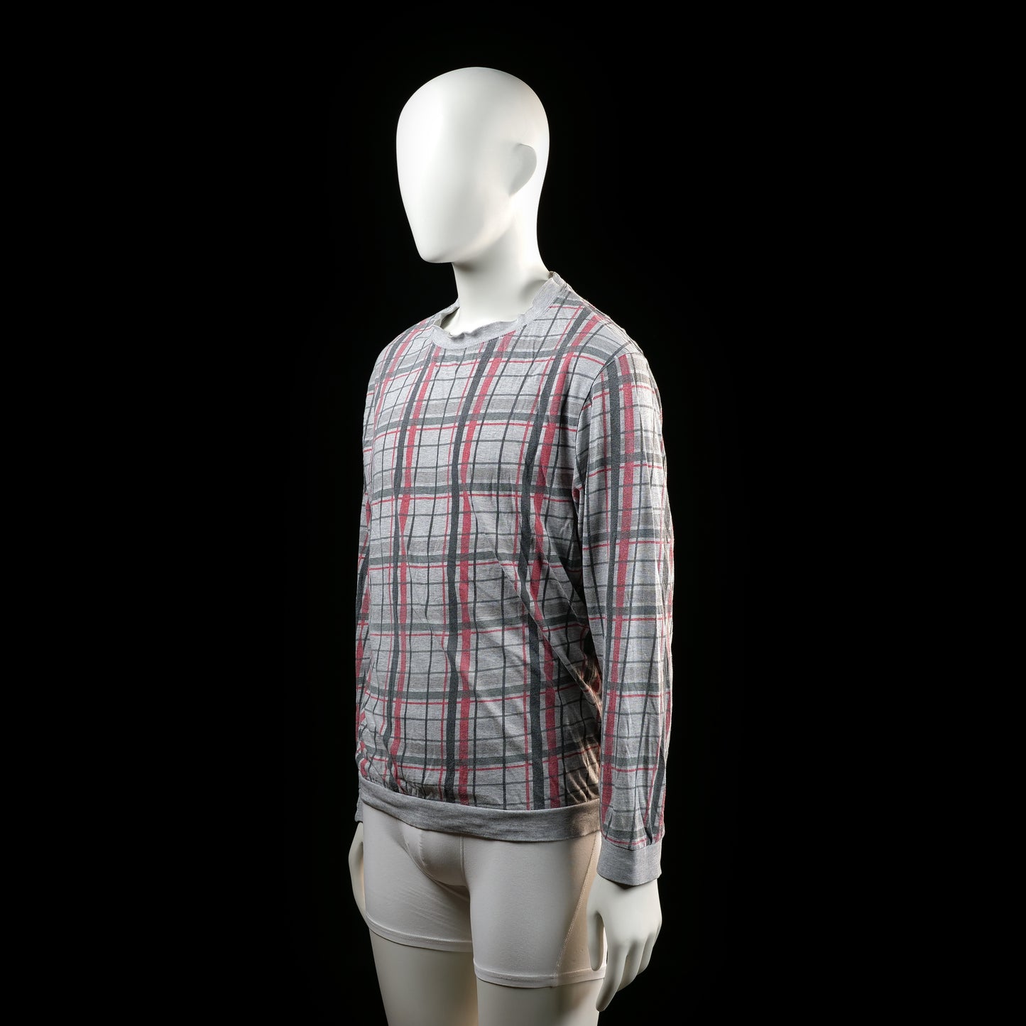 Identic - sweatshirt - Light Gray, Red - (Storlek: M)