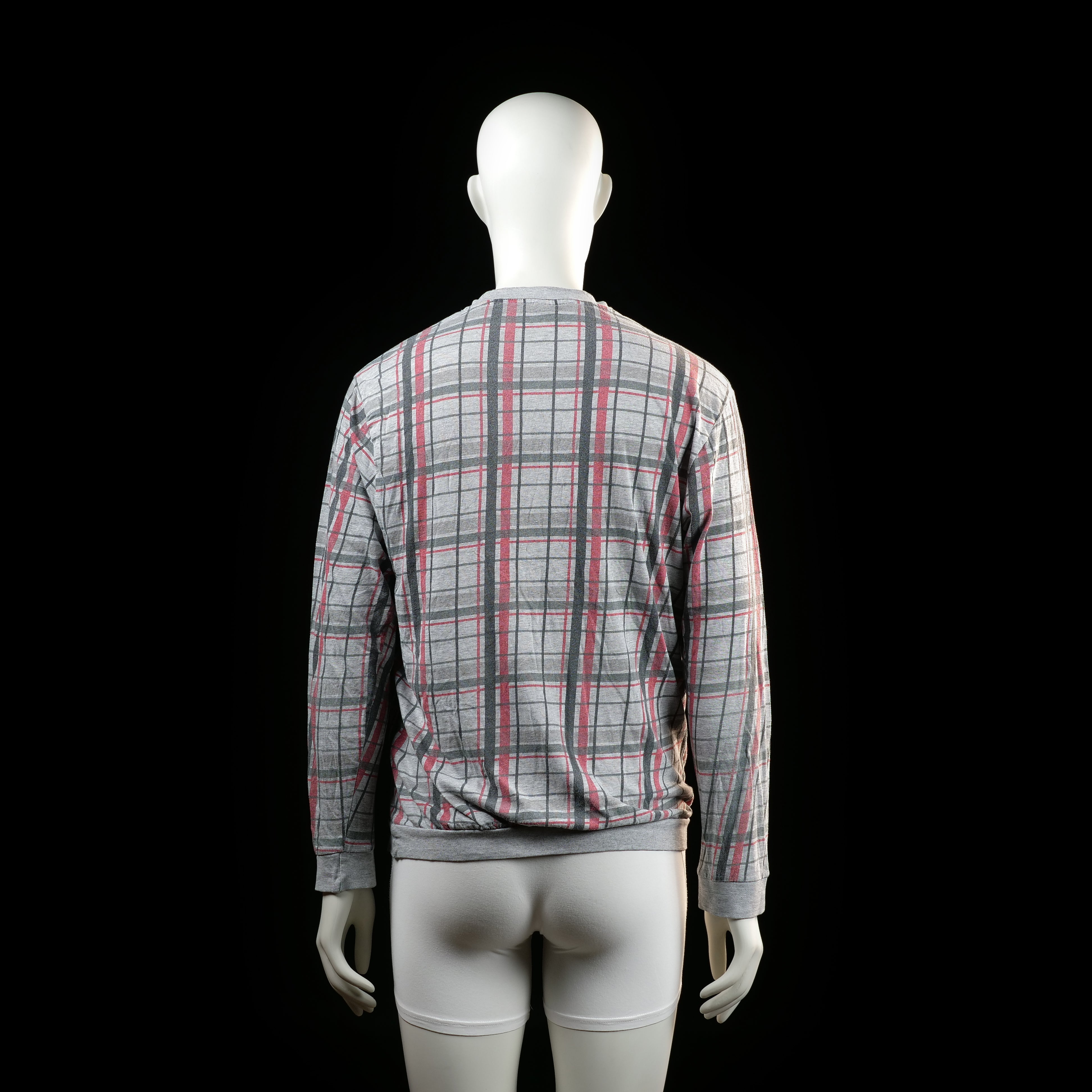 Identic - sweatshirt - Light Gray, Red - (Storlek: M)