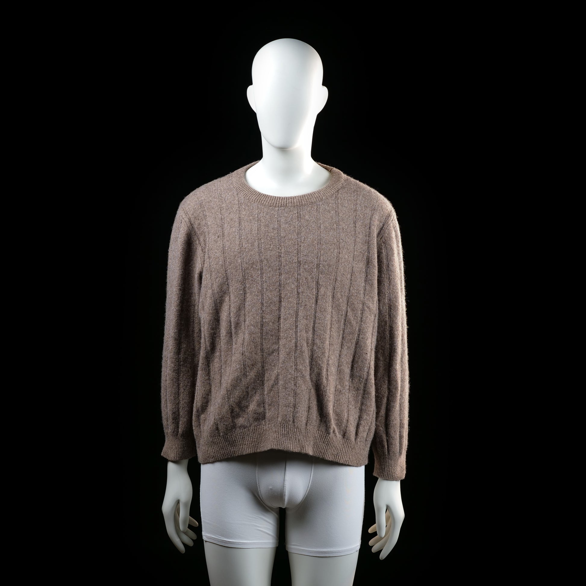 Dressmann - sweater - Taupe - (Storlek: XL)
