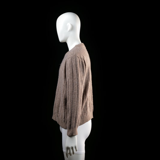 Dressmann - sweater - Taupe - (Storlek: XL)