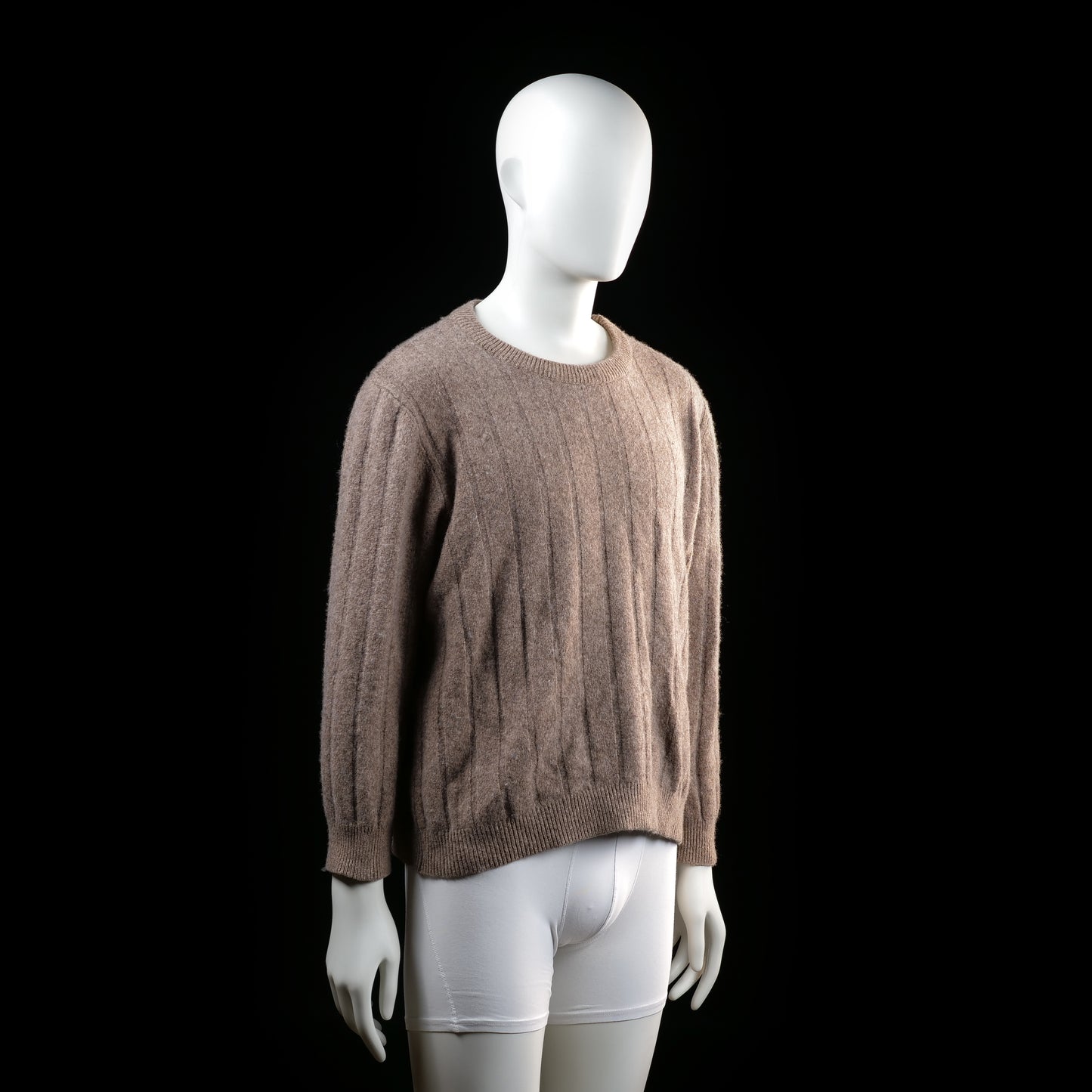Dressmann - sweater - Taupe - (Storlek: XL)