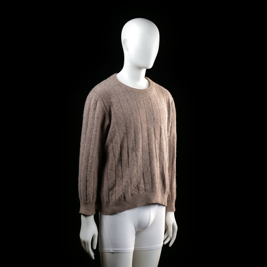 Dressmann - sweater - Taupe - (Storlek: XL)