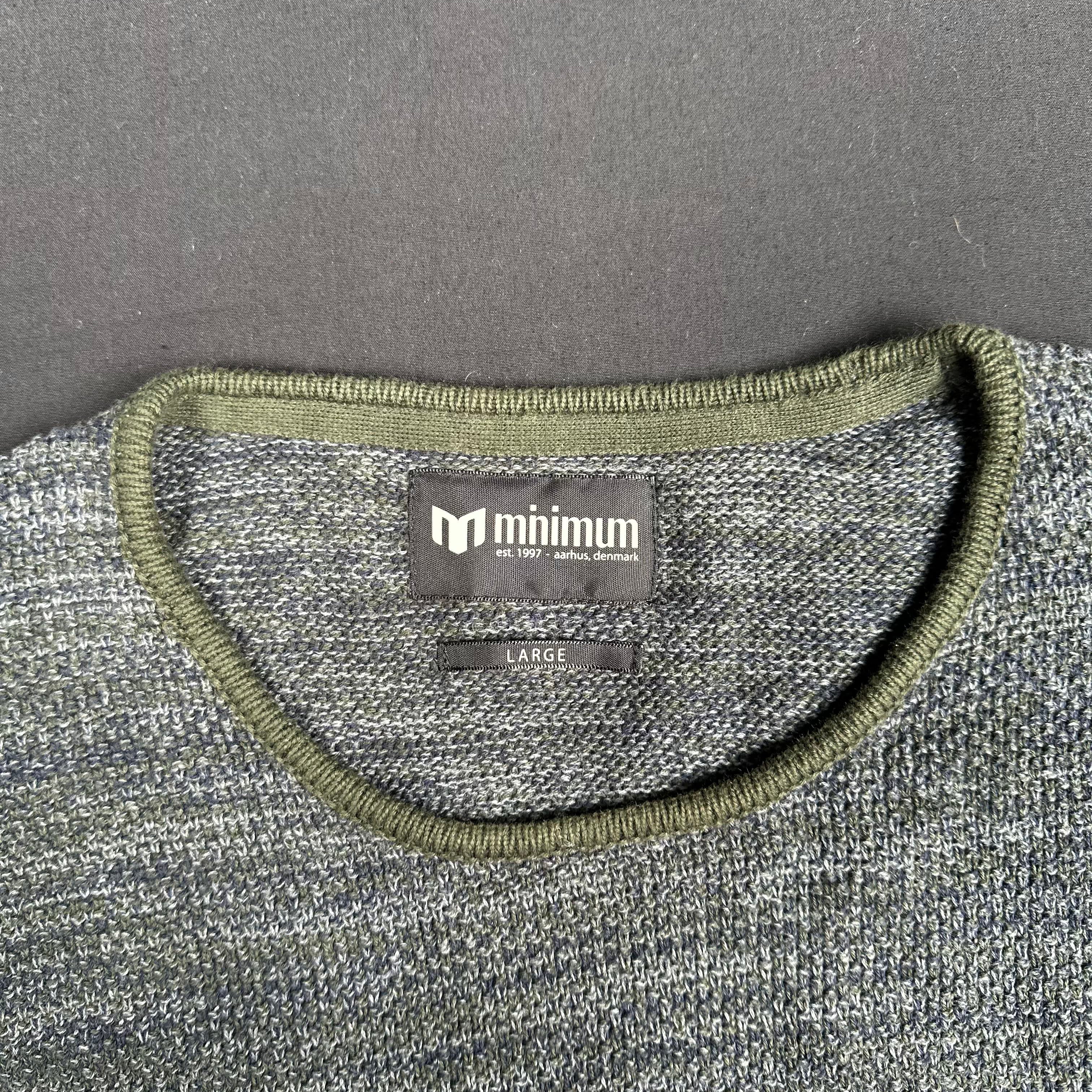 Minimum - sweater - Dark Gray, Olive - (Storlek: L)