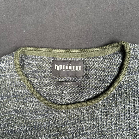 Minimum - sweater - Dark Gray, Olive - (Storlek: L)