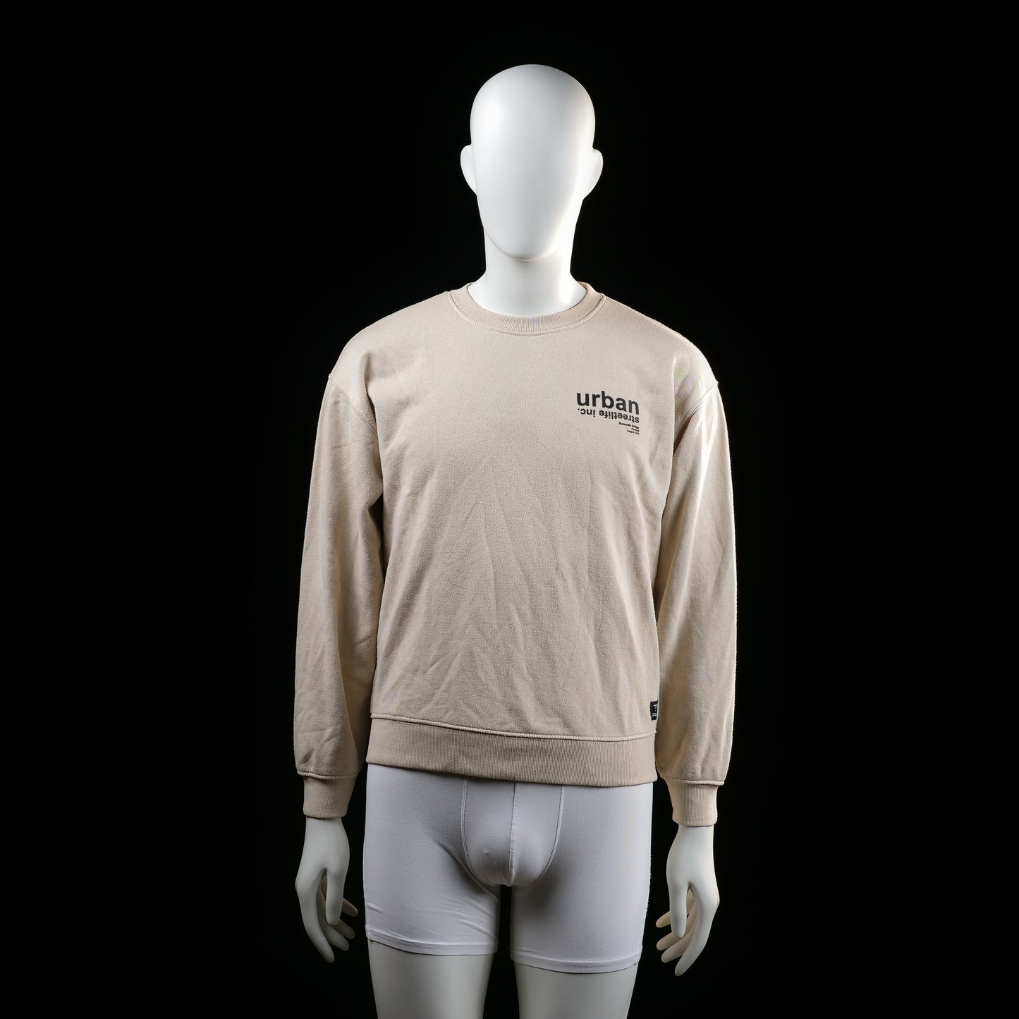 Lager 157 - sweatshirt - Beige, Black - (Storlek: 160)