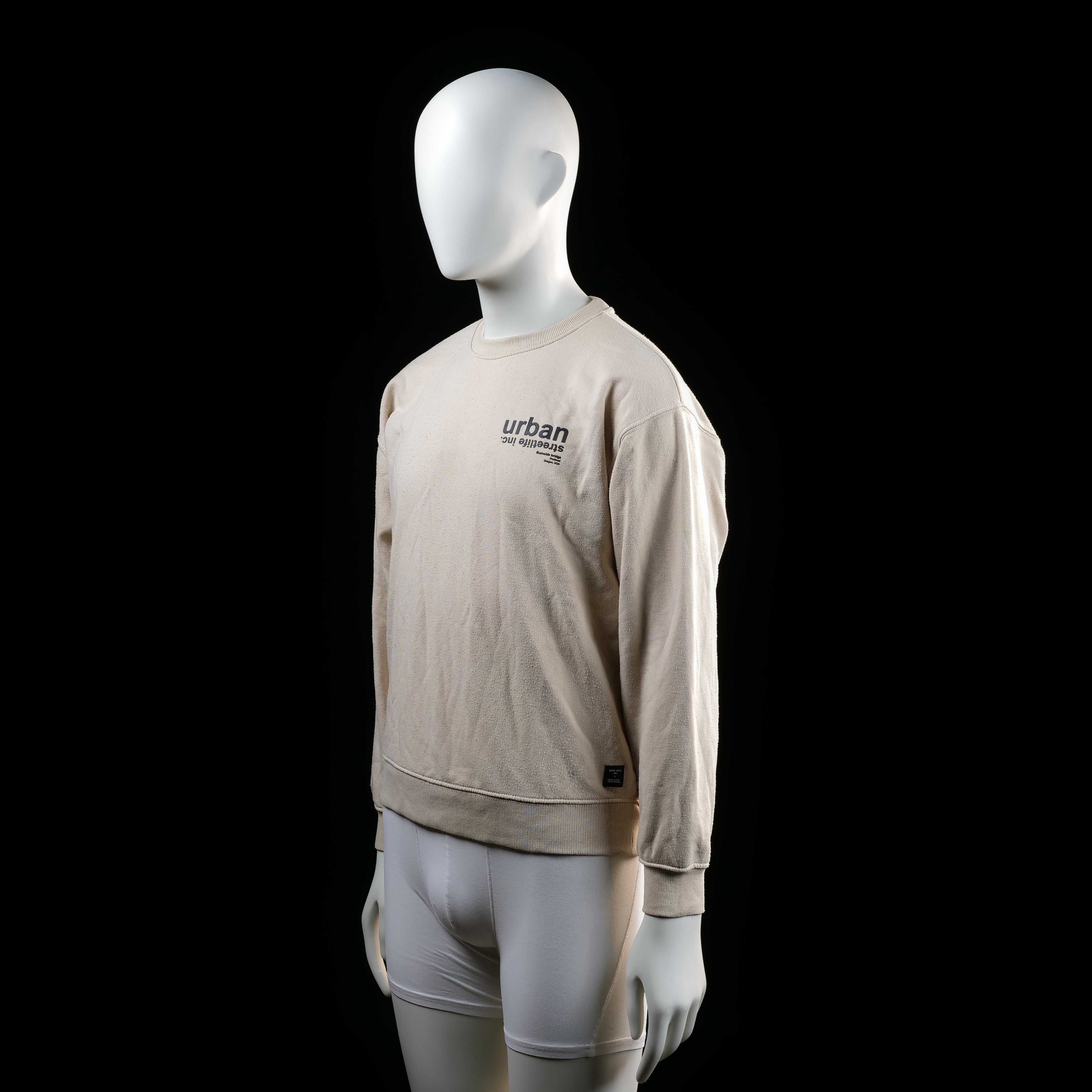 Lager 157 - sweatshirt - Beige, Black - (Storlek: 160)