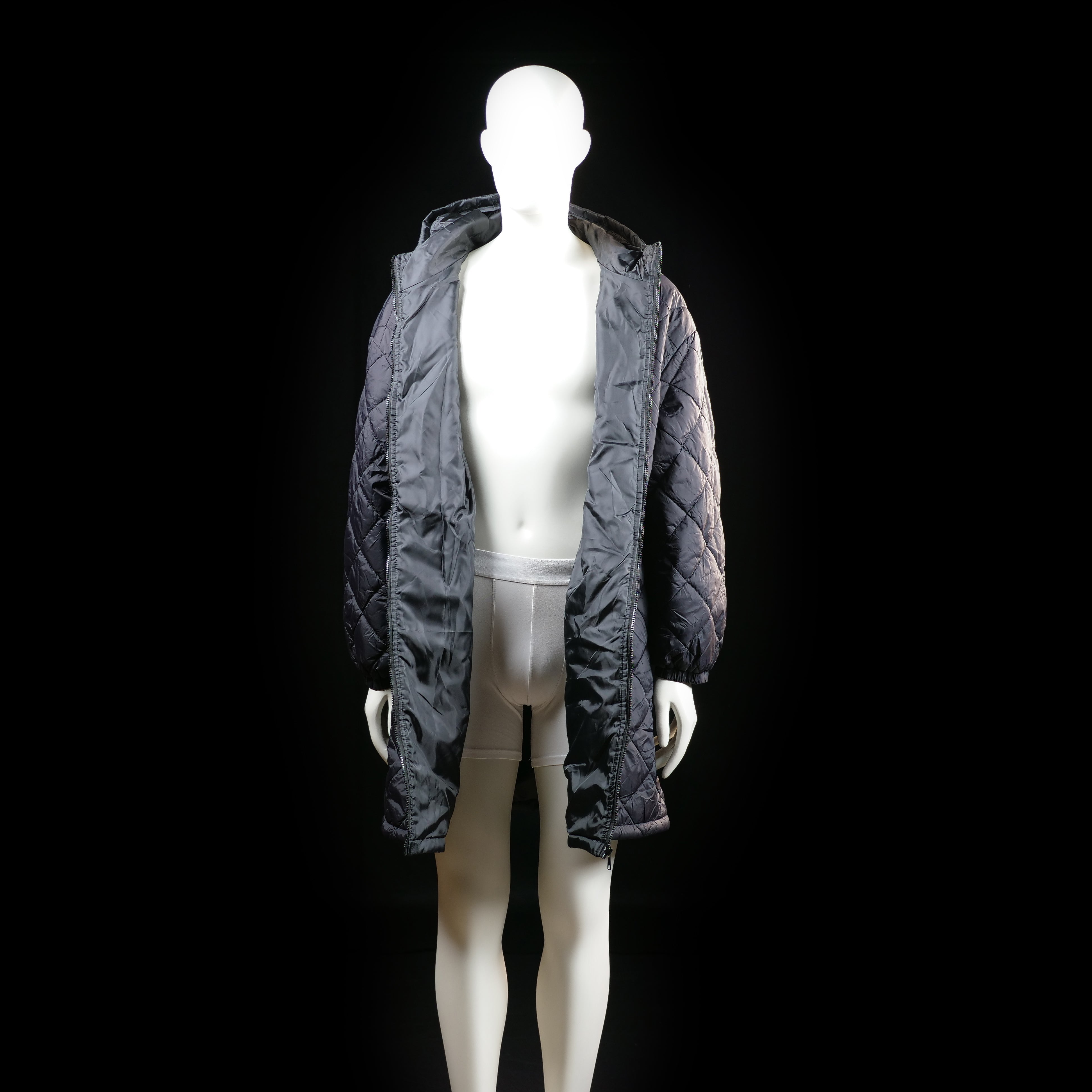 padded coat - Dark Gray - (Storlek: 2XL)