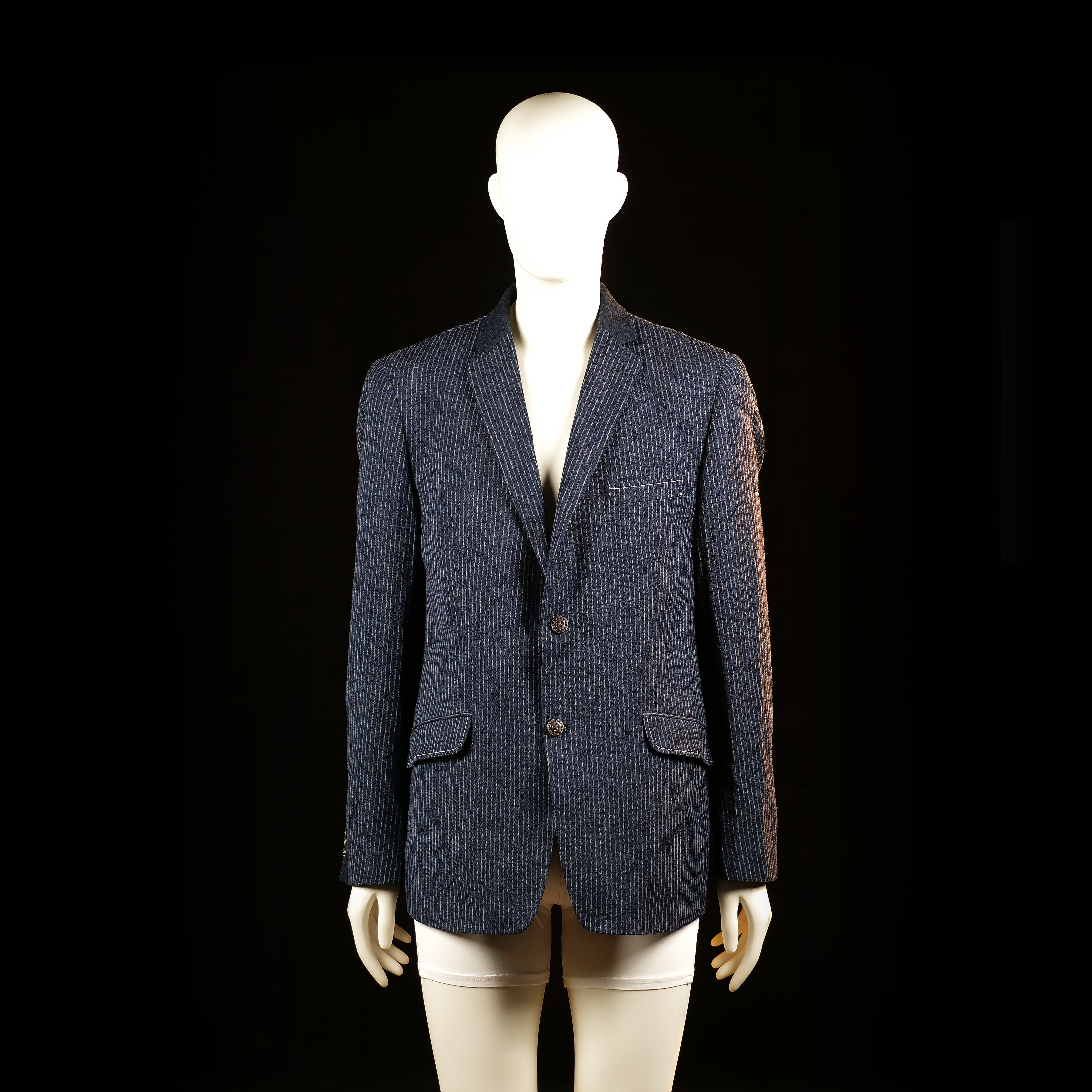 7 Square - blazer - Navy, White - (Storlek: 52)