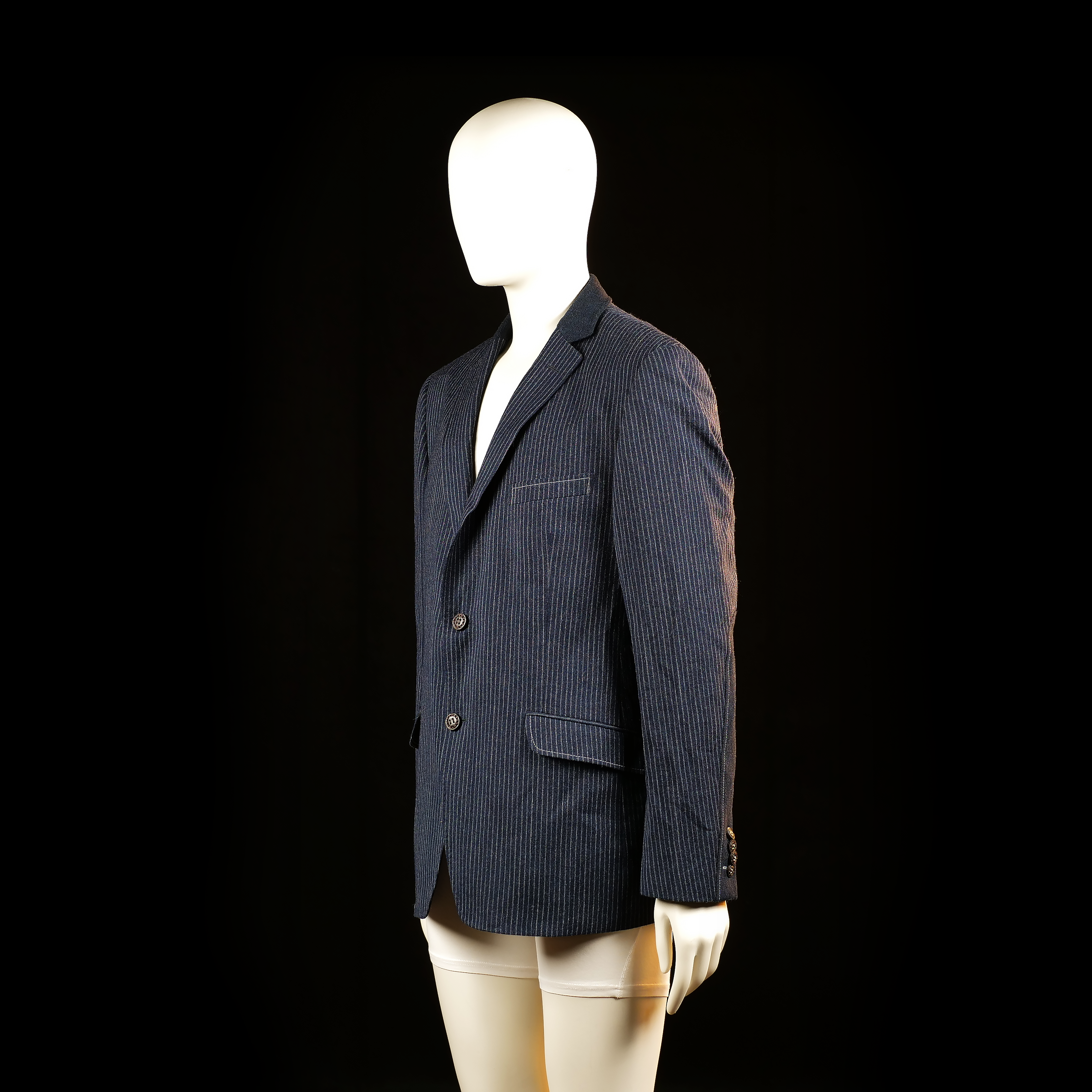 7 Square - blazer - Navy, White - (Storlek: 52)
