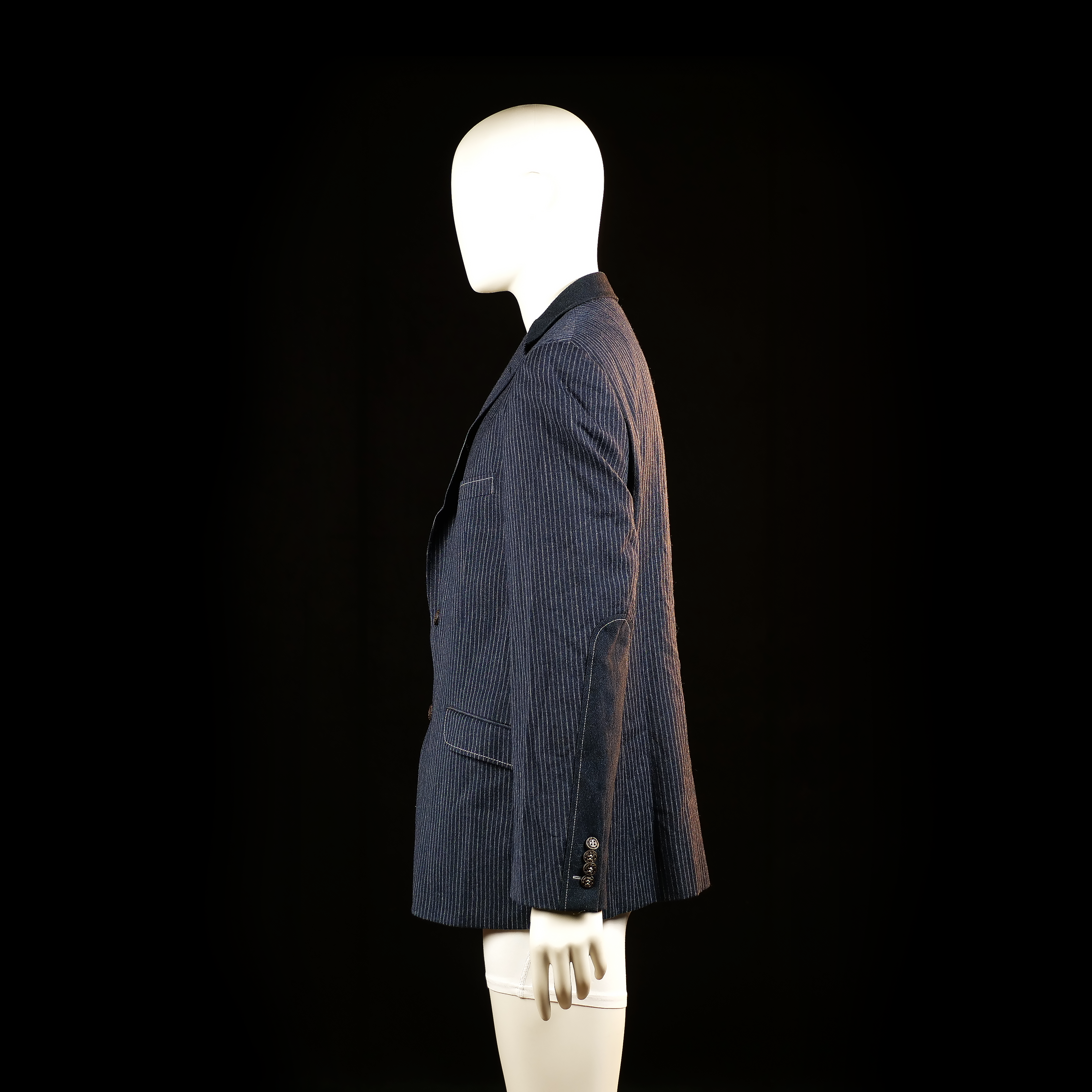 7 Square - blazer - Navy, White - (Storlek: 52)