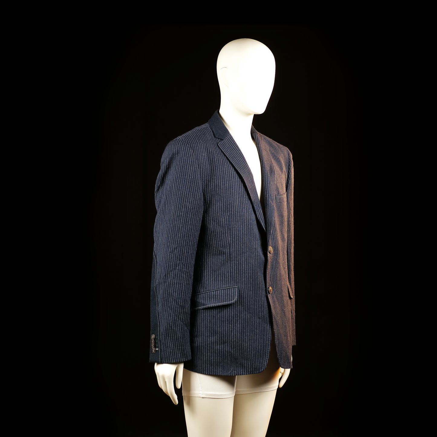 7 Square - blazer - Navy, White - (Storlek: 52)