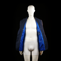 7 Square - blazer - Navy, White - (Storlek: 52)