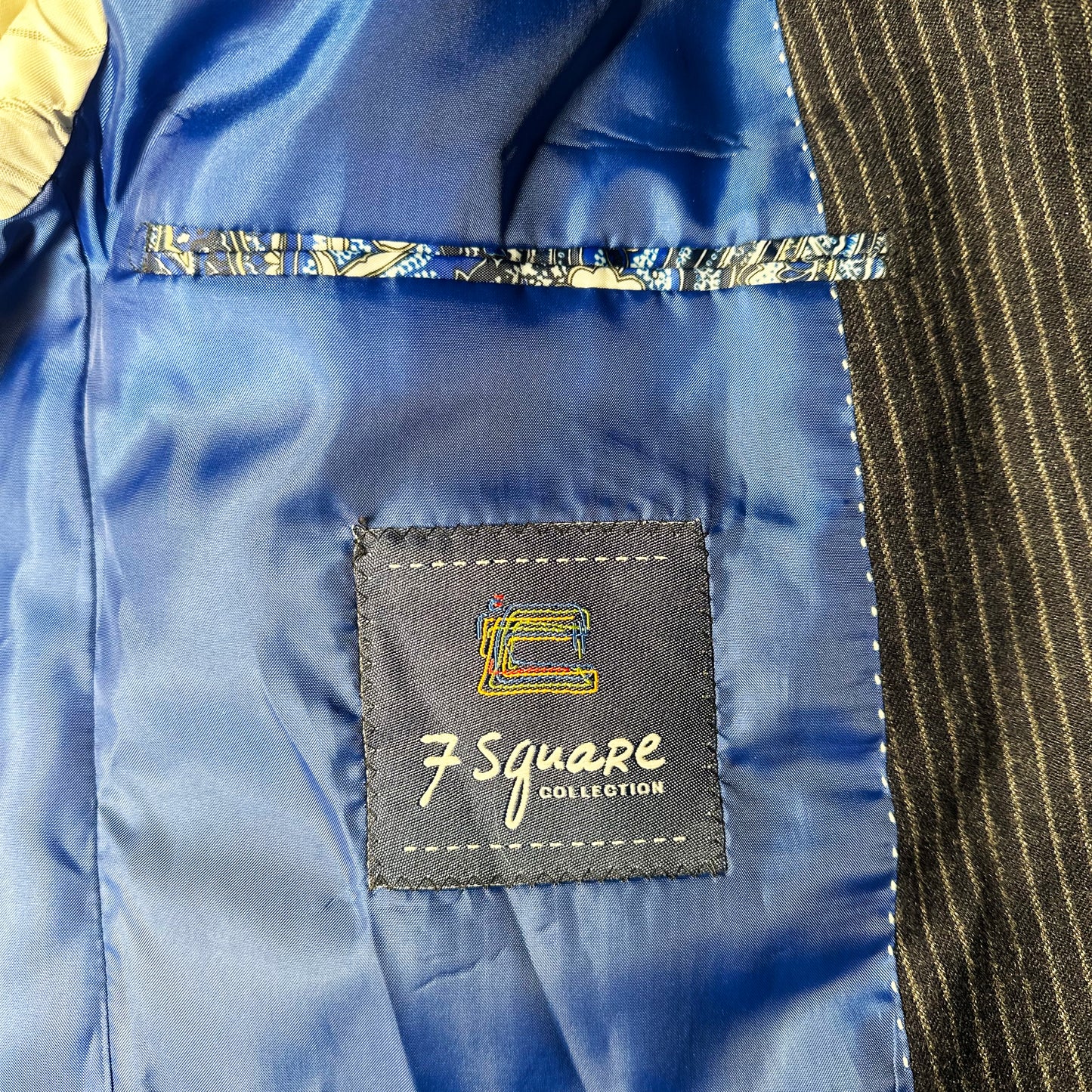 7 Square - blazer - Navy, White - (Storlek: 52)