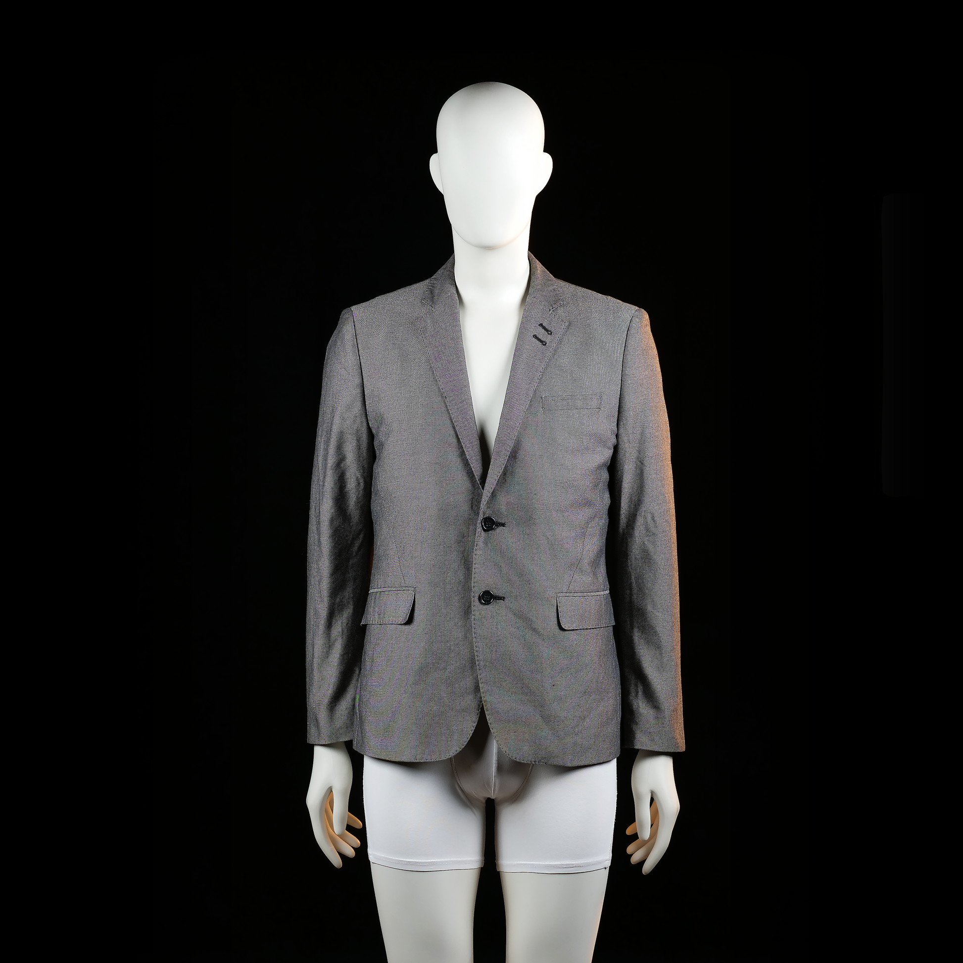 H&M - blazer - Gray, Black - (Storlek: 48)