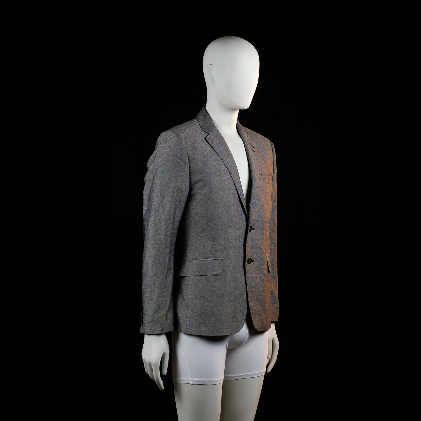 H&M - blazer - Gray, Black - (Storlek: 48)