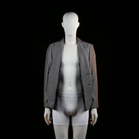H&M - blazer - Gray, Black - (Storlek: 48)