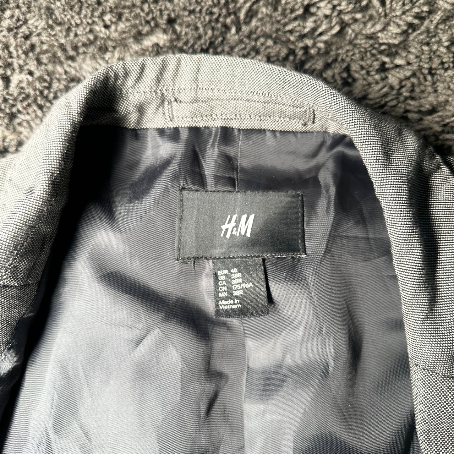 H&M - blazer - Gray, Black - (Storlek: 48)