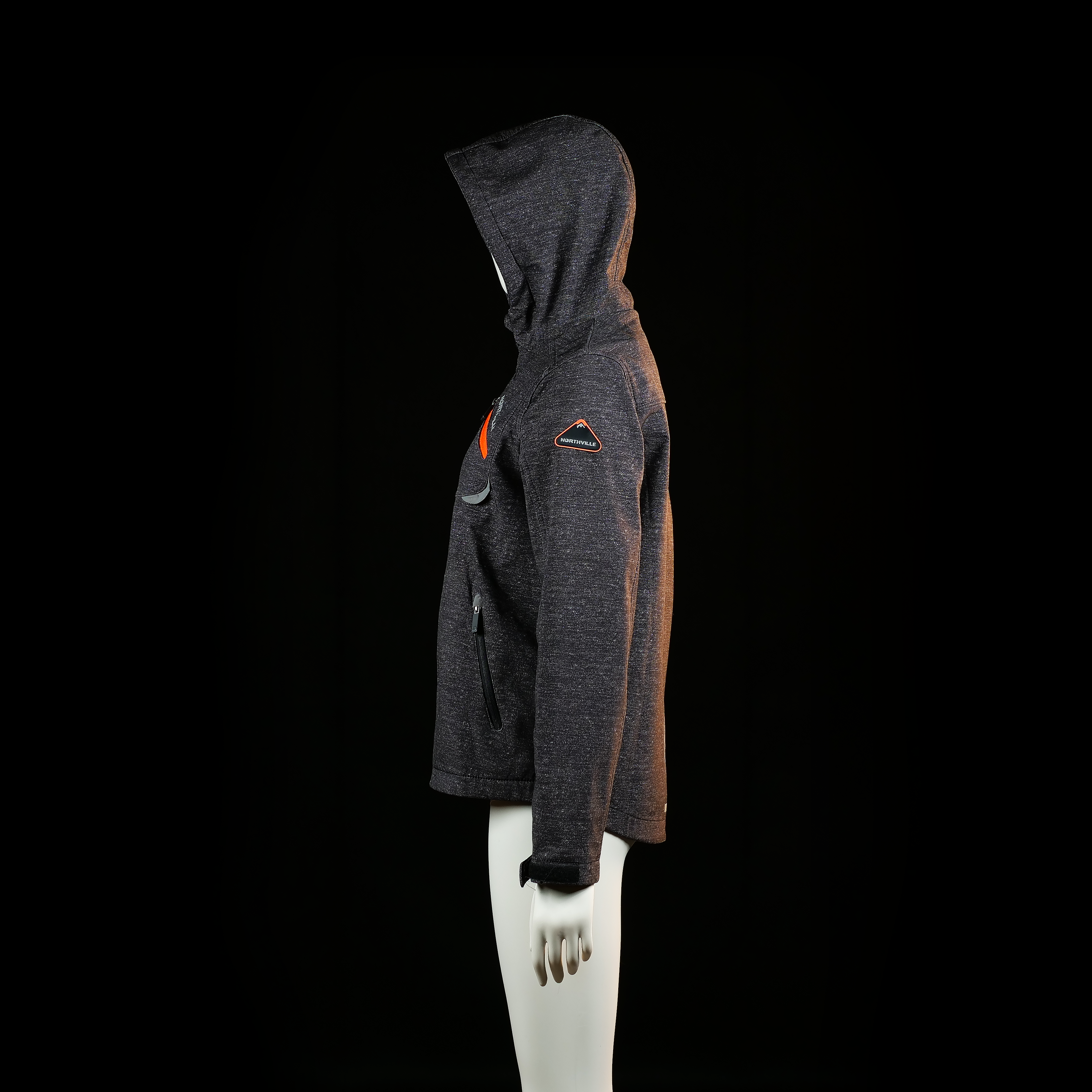 Northville - sport jacket - Dark Gray, Orange - (Storlek: 164)