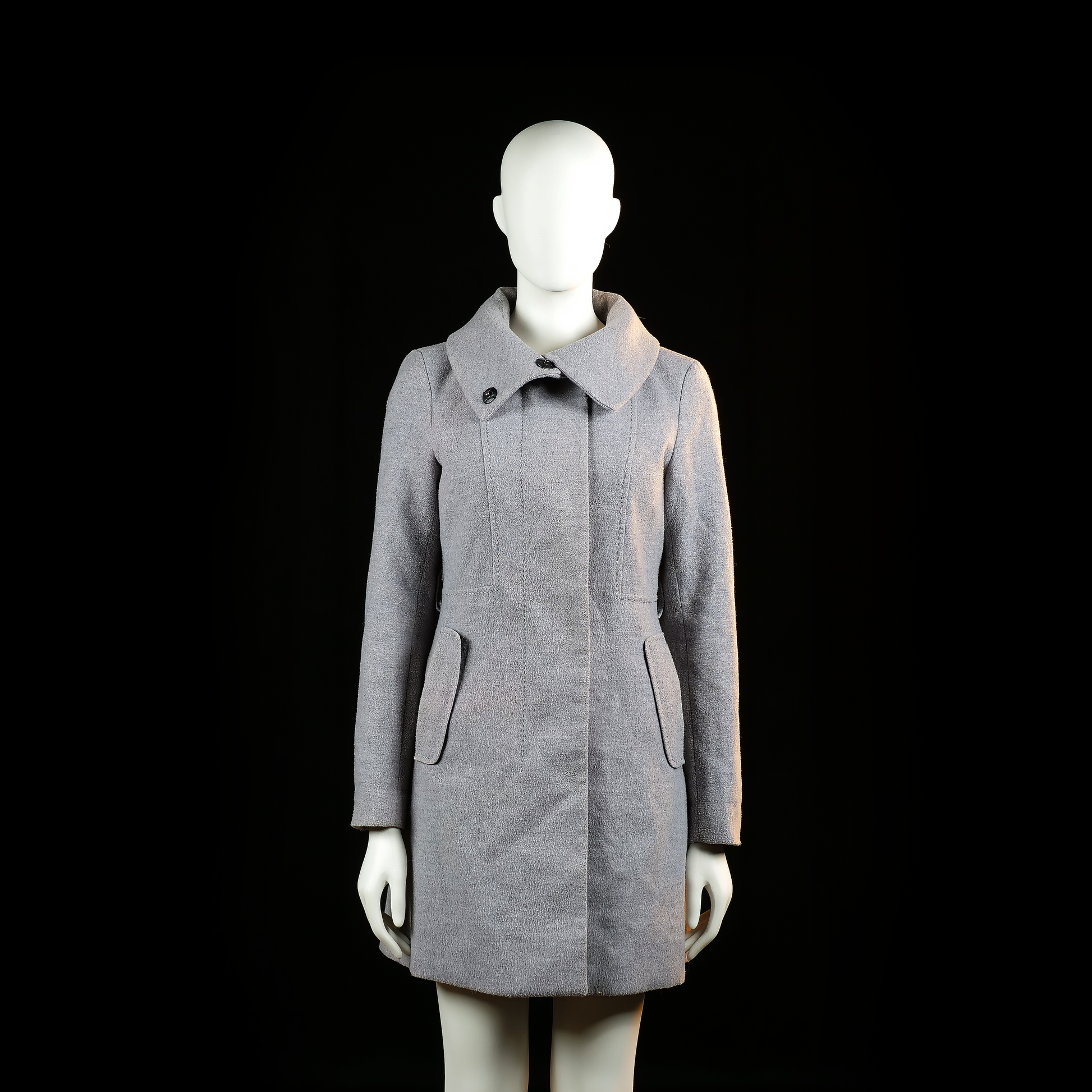 H&M - overcoat - Light Gray - (Storlek: 34)