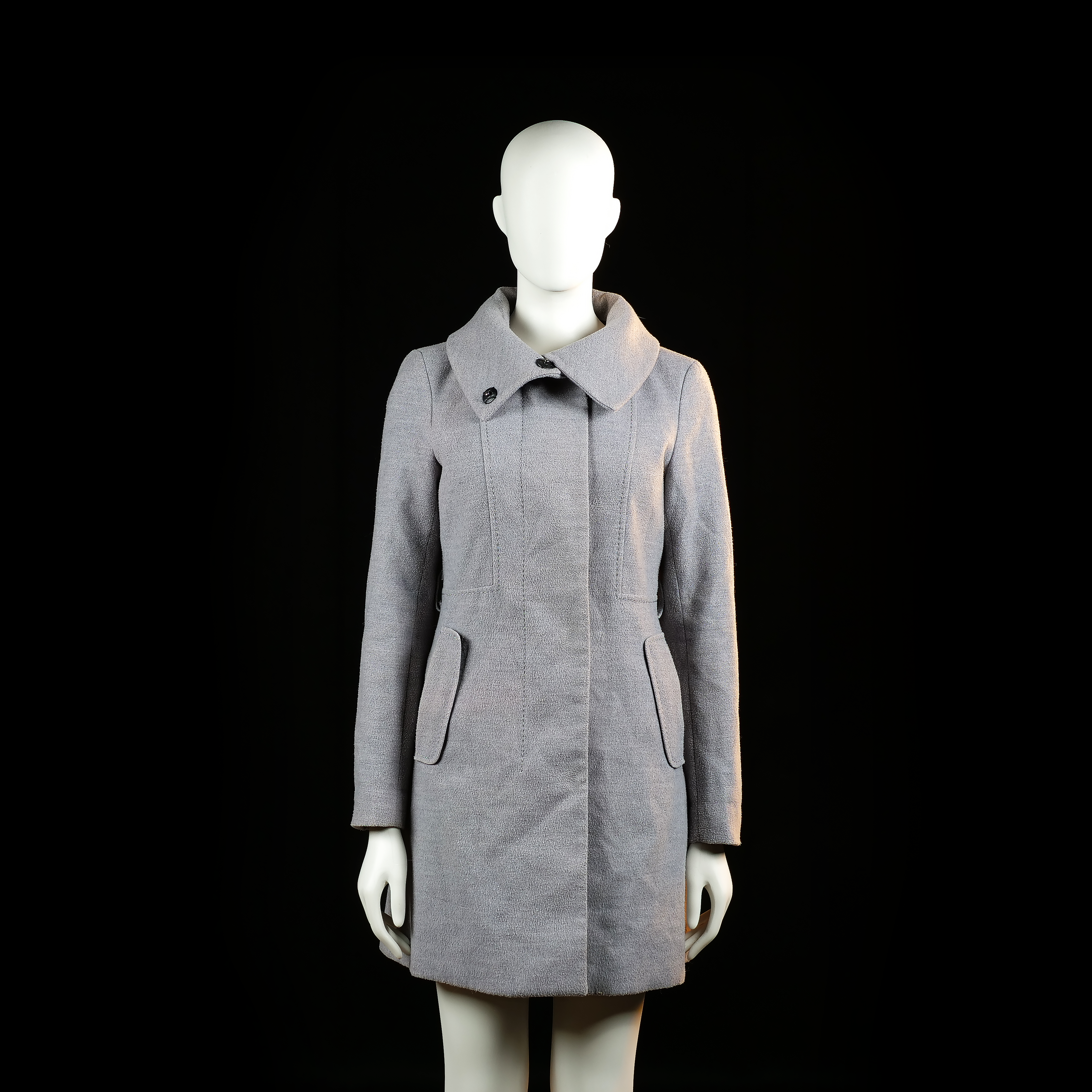 H&M - overcoat - Light Gray - (Storlek: 34)