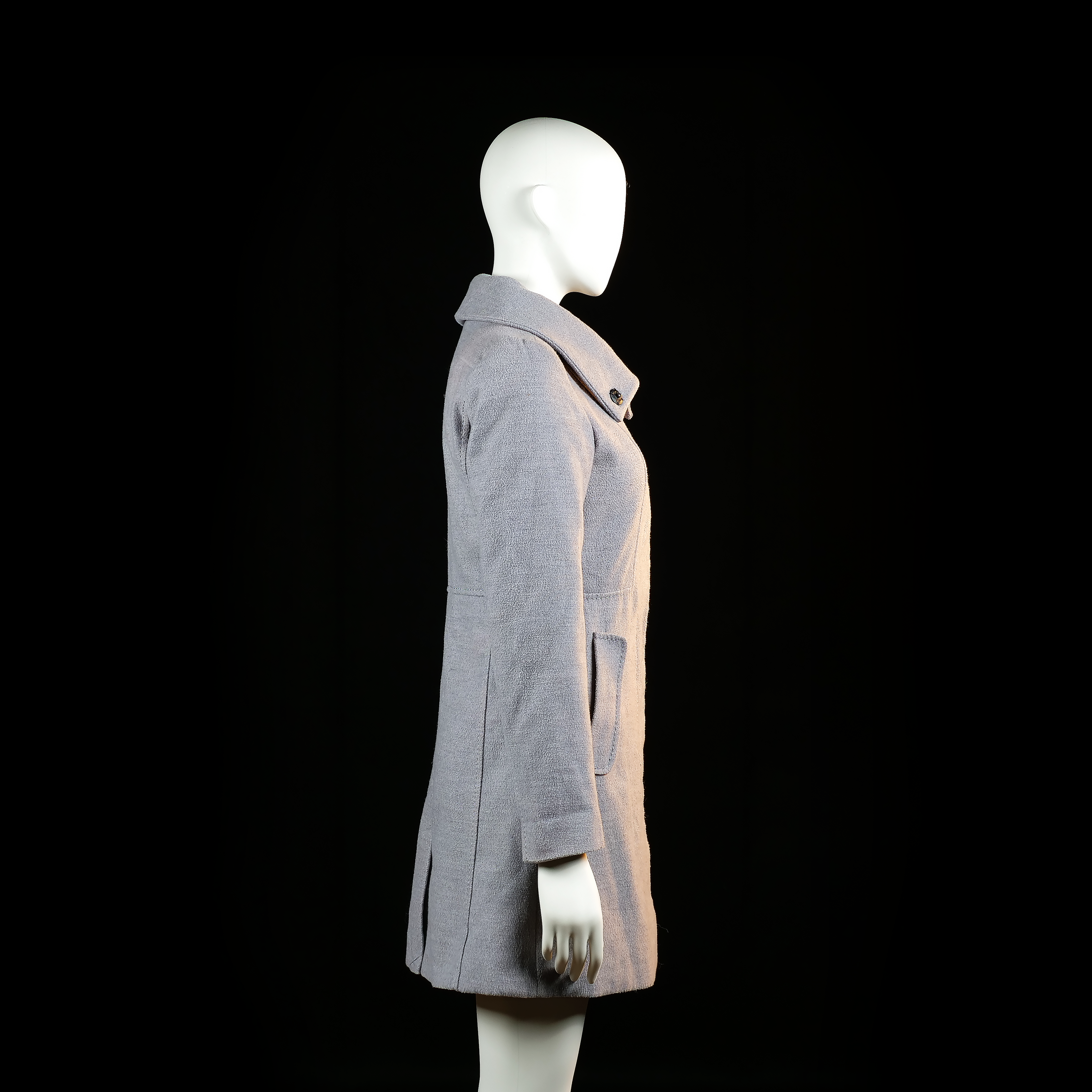 H&M - overcoat - Light Gray - (Storlek: 34)