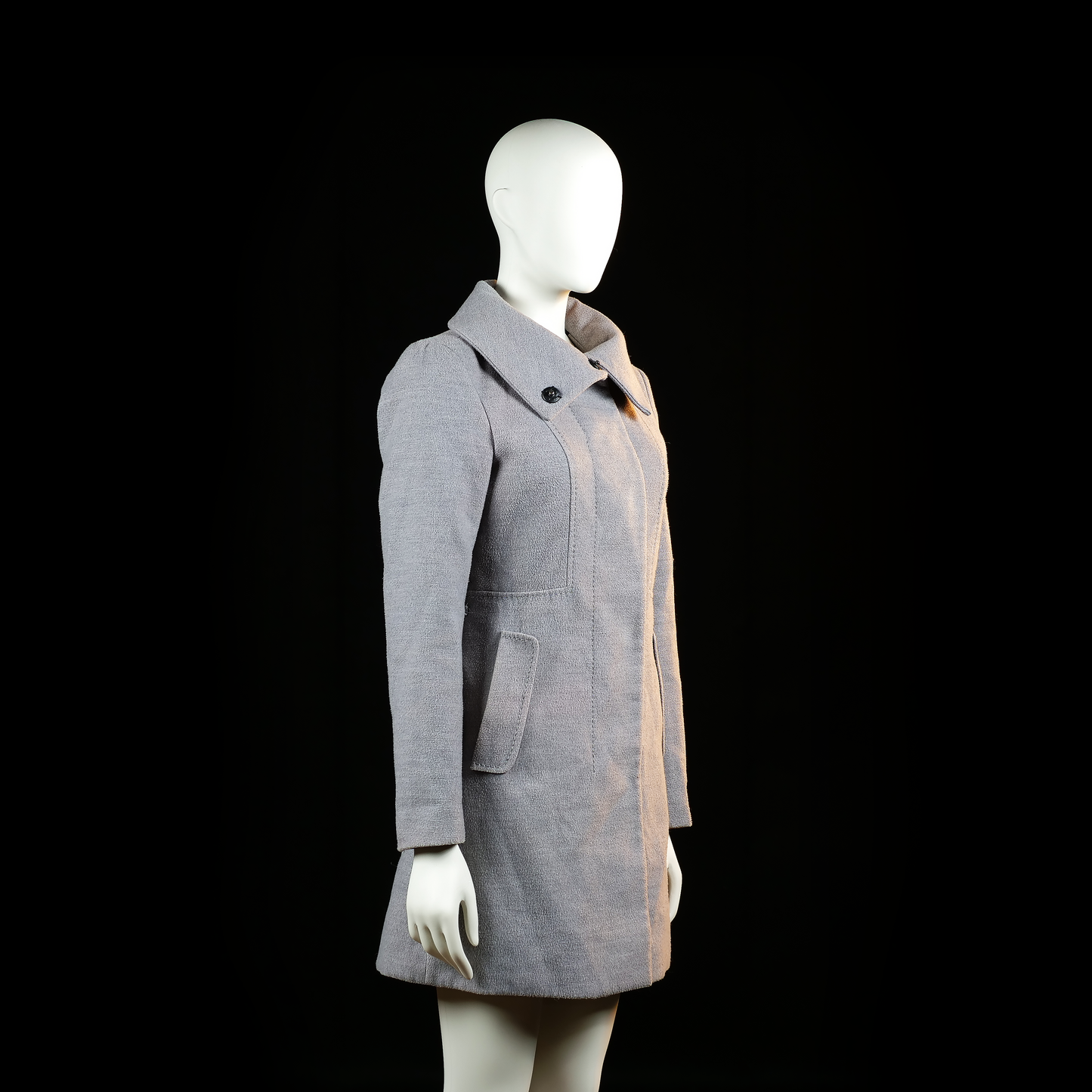 H&M - overcoat - Light Gray - (Storlek: 34)