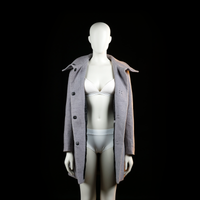 H&M - overcoat - Light Gray - (Storlek: 34)