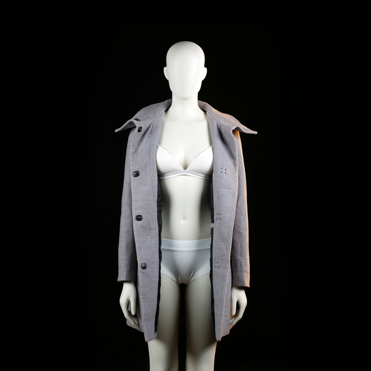 H&M - overcoat - Light Gray - (Storlek: 34)