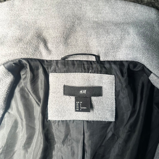 H&M - overcoat - Light Gray - (Storlek: 34)