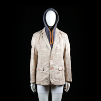Golden Blazer - blazer - Beige, Dark Gray - (Storlek: L)