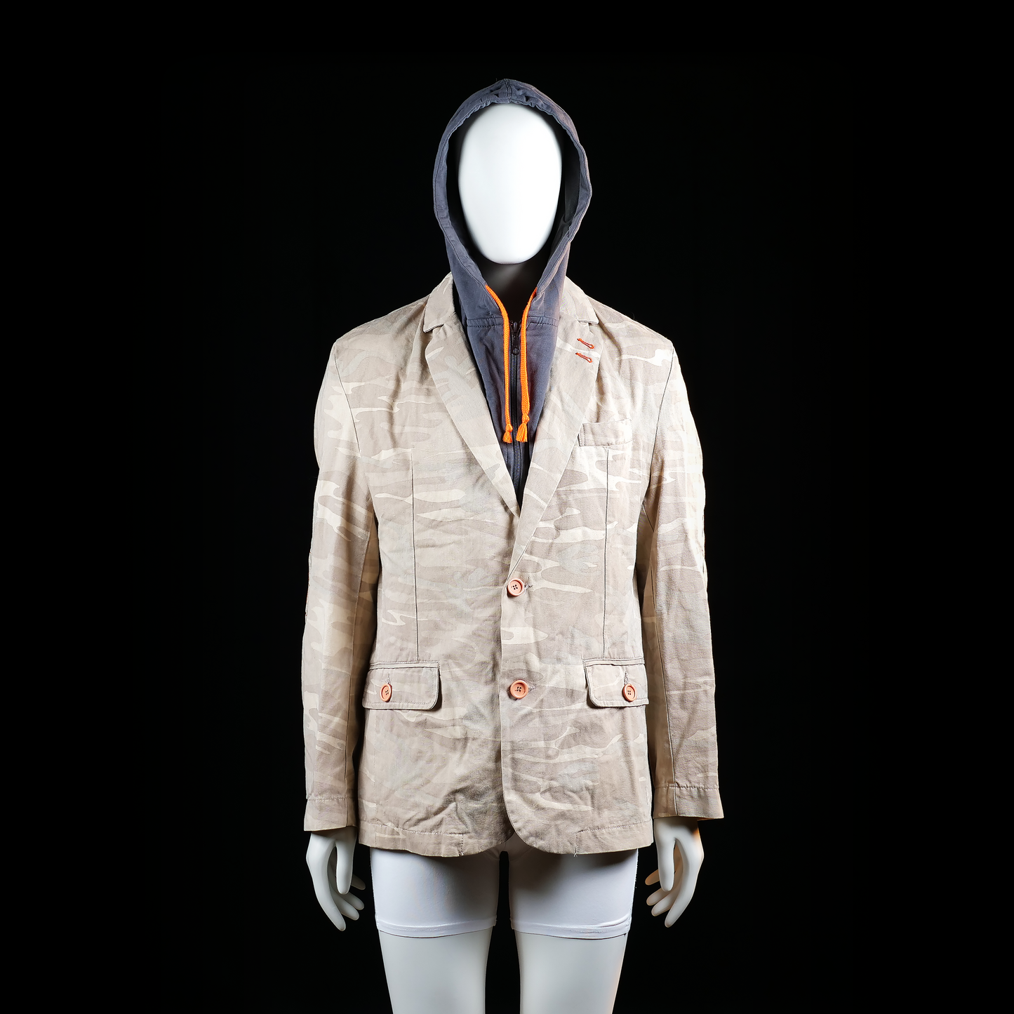 Golden Blazer - blazer - Beige, Dark Gray - (Storlek: L)