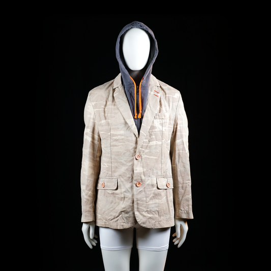 Golden Blazer - blazer - Beige, Dark Gray - (Storlek: L)